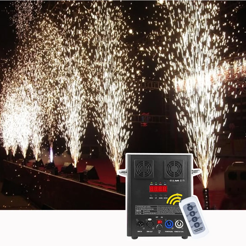 

DMX 600w Mini Cold Spark Machine 7m Fireworks Cold Sparkler for Dj Club Wedding Stage