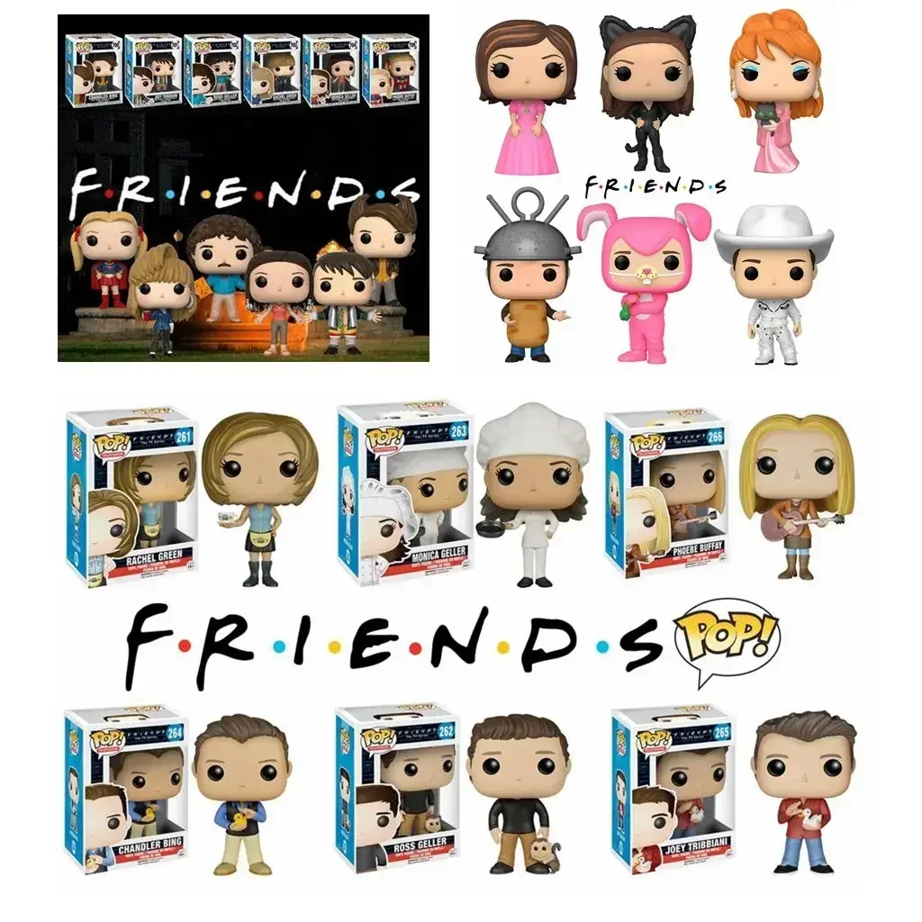 Funko FRIENDS TV ROSS GELLER CHANDLER BING MONICA GELLER 1069# RACHEL GREEN 1065# PHOEBE BUFFAY Action Toy Figures Model Toys