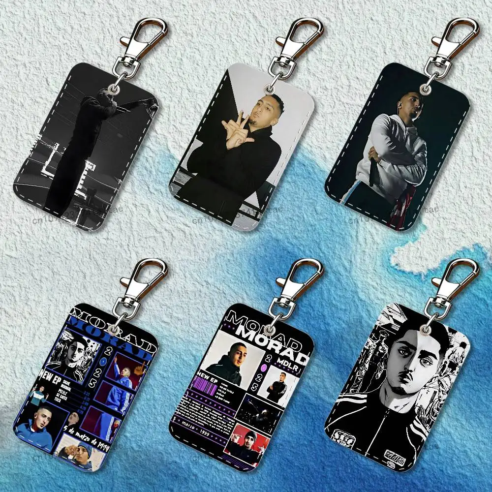 

M-Morad M-MDLR Rectangle Card Case Leather Card Holder Keychain Key Ring Transportation Card Case