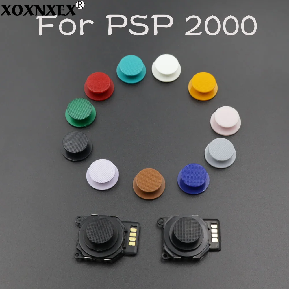 3D Analog Joystick Module + Multi‑Color Thumb Stick Cap For PSP 2000 Handheld Console Rocker Replacement Repair Parts