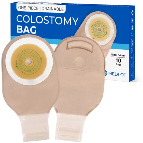 Worki kolostomijne z zapięciem na zaciski, 10 sztuk jednoczęściowych worków drenażowych do pielęgnacji stomii ostomyjnej, materiały do ileostomii, przycięte do rozmiaru.
