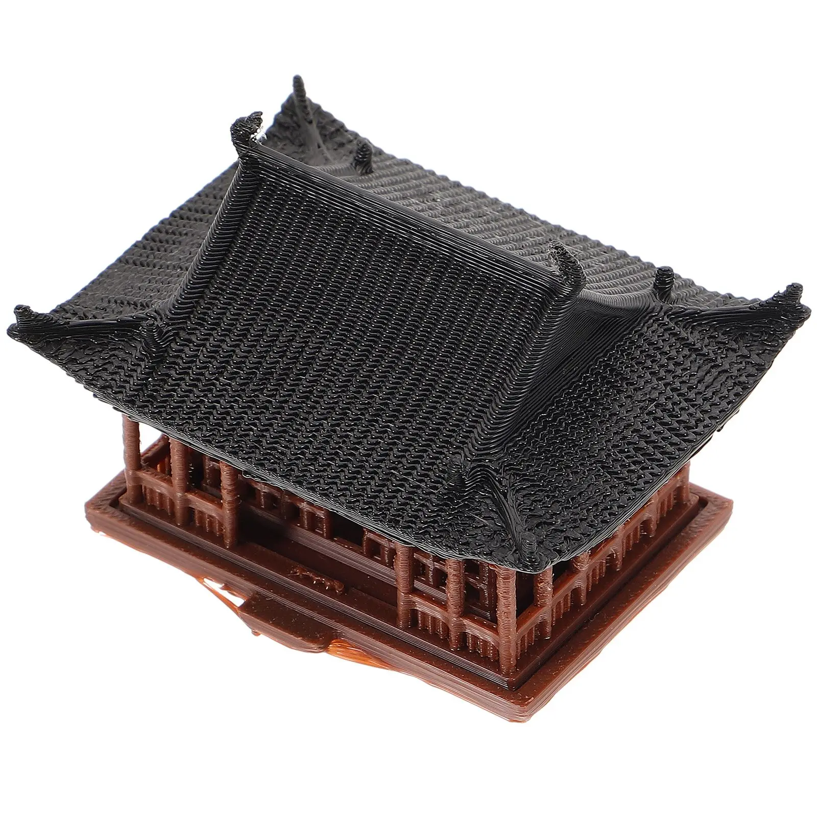 

Pavilion Decorations Zen Style Bonsai Micro Landscapes Chinese Statue Mini Garden Office Room Bookshelf Desktop