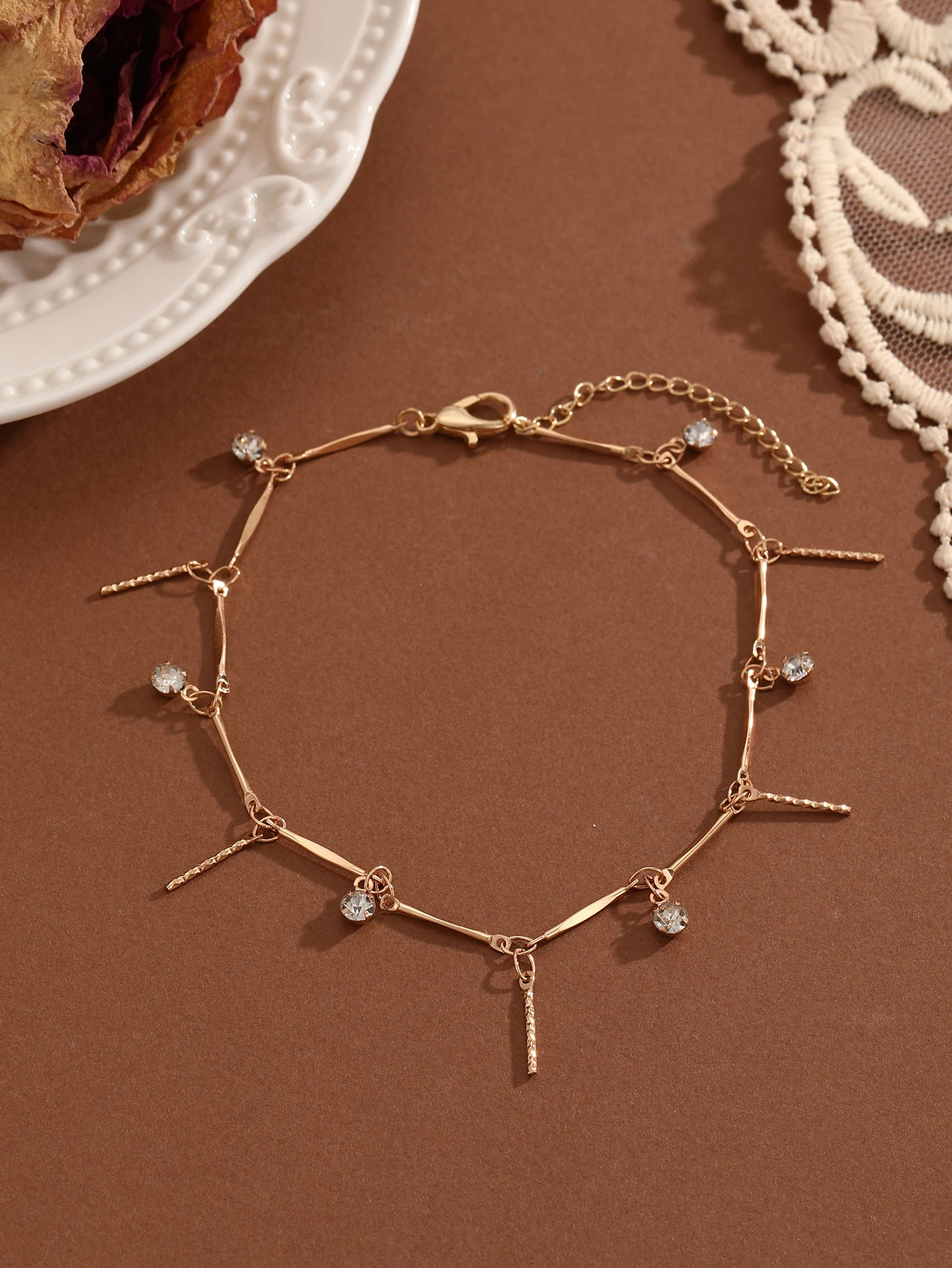 Elegant Pearl Flower Zircon Anklets For Women Barefoot Crochet Sandals Foot Jewelry Leg Anklet On Foot Bracelets Leg Chain