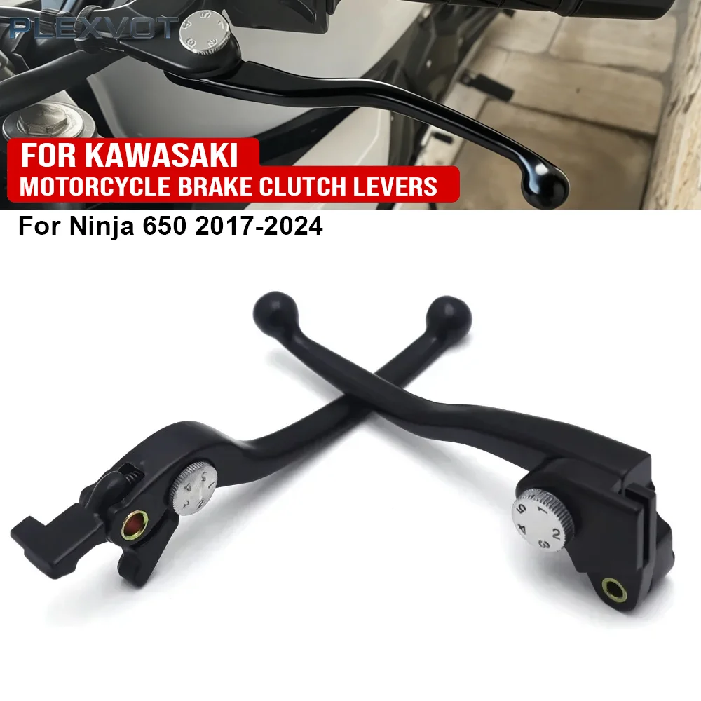 

Motorcycle Brake Clutch Levers For Kawasaki 2017-2024 Ninja 650 Z650 Z900 ABS，2025 EX650PSFAL/PSFAN/RSFAN/RSFNL/RSFNN