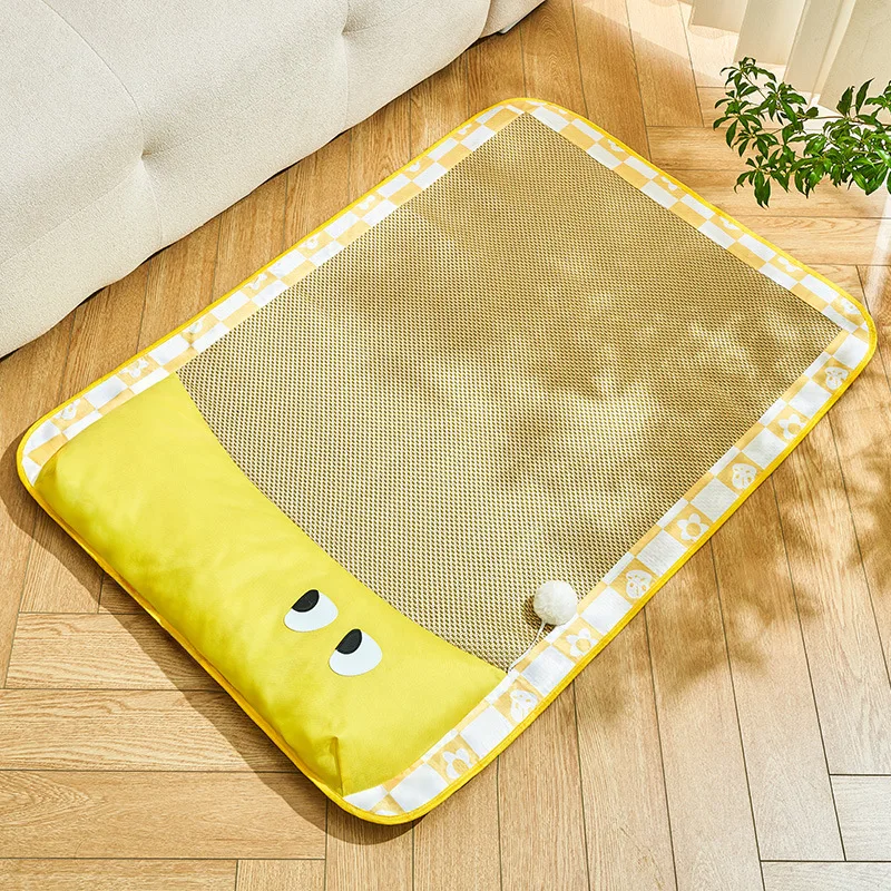 Summer Cooling Pet Bed Mat - Breathable Gel-Infused Sleeping Pad for Dogs & Cats with Non-Slip Base Pet Sleep Ice Pa