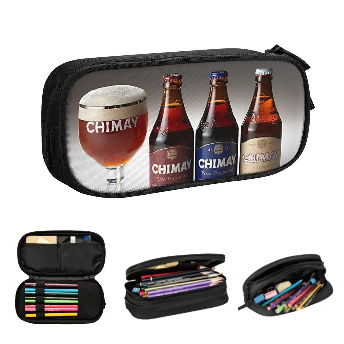 

Chimay Logo Pencil Cases Large Capacity Pen Bags Pen Box Pencil Pouch For Boys Girls Students Stationery School Office