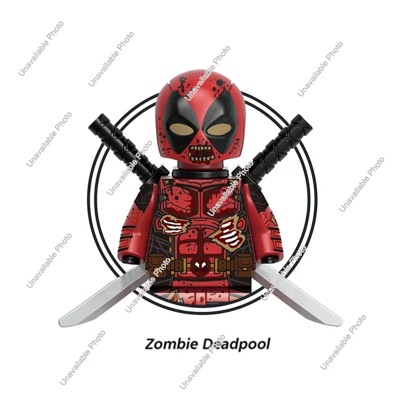 Hot Toys 1pcs Action Figures Blocks Toy New Deadpool Wolverine X-Force Wolverine Patch Zombie Wolverine Building Bricks Toy Gift