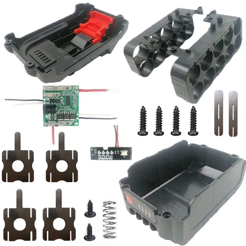 

For Makita Lomvum Zhipu Hongsong Jingmi 18V Lithium Ion Batteries 10-cell Battery Housing Sleeve Wiring Board Power Indicator
