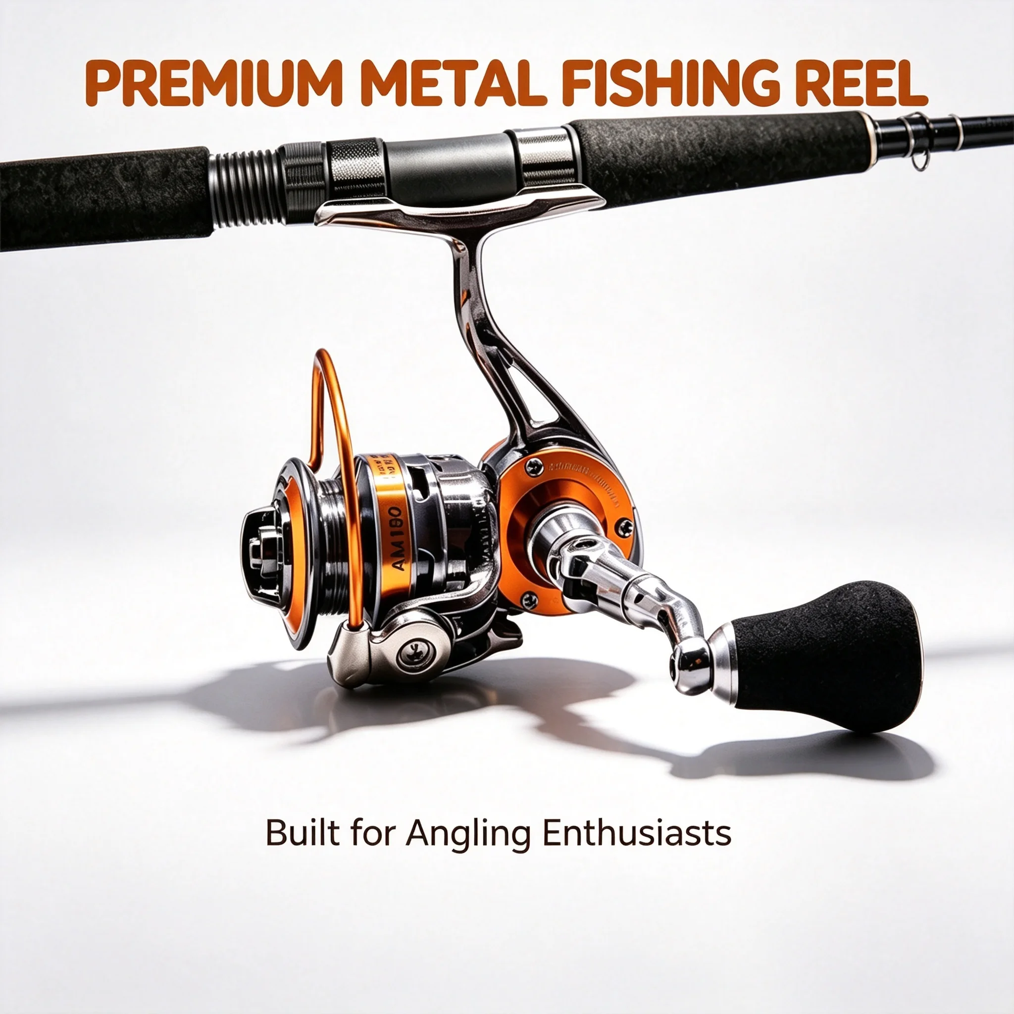 1 PC Portable AM150 All Metal Mini Spinning Reel, Compact Small Fishing Reel for Travel Angling, Durable Metal Structure