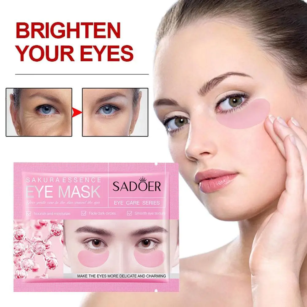 1Pair Extract Eye Mask Collagen Eye Mask Remove Dark Circles Anti Aging Anti-Puffiness Moisturizing Brighten Skin Care