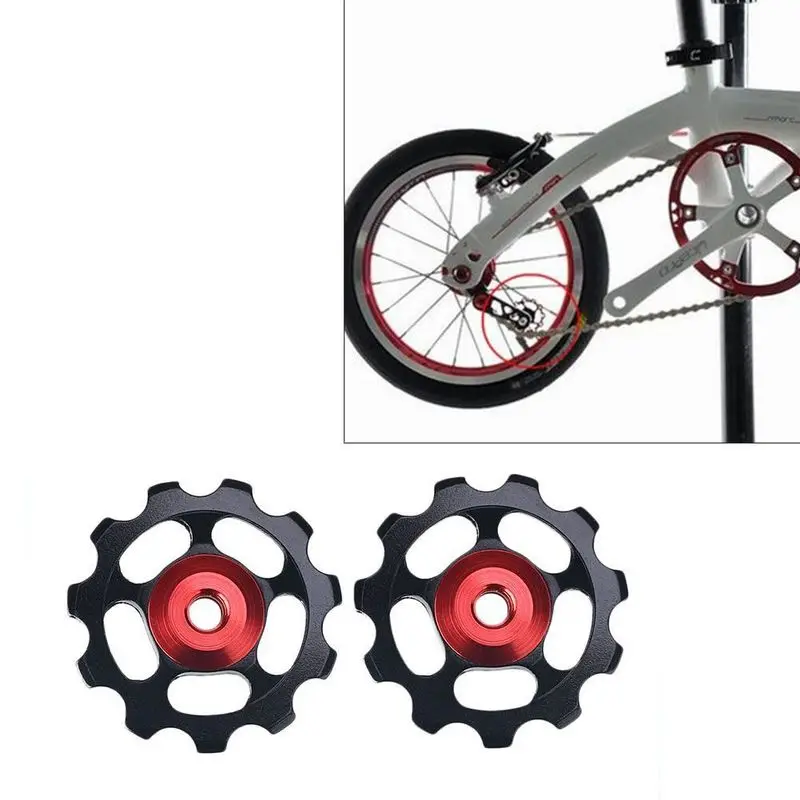 11 Teeth Aluminum Alloy Bike Chain Bearing Ultralight Derailleur Rear Wheel Dial Sprocket Jockey Wheel Bicycle Parts