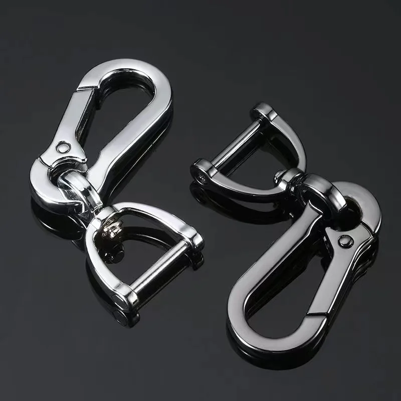 Fashion Car Keychain Strong Carabiner Shape Keyring High Quality Climbing Hook Zinc Alloy Unisex Gift Auto Interior Accessories