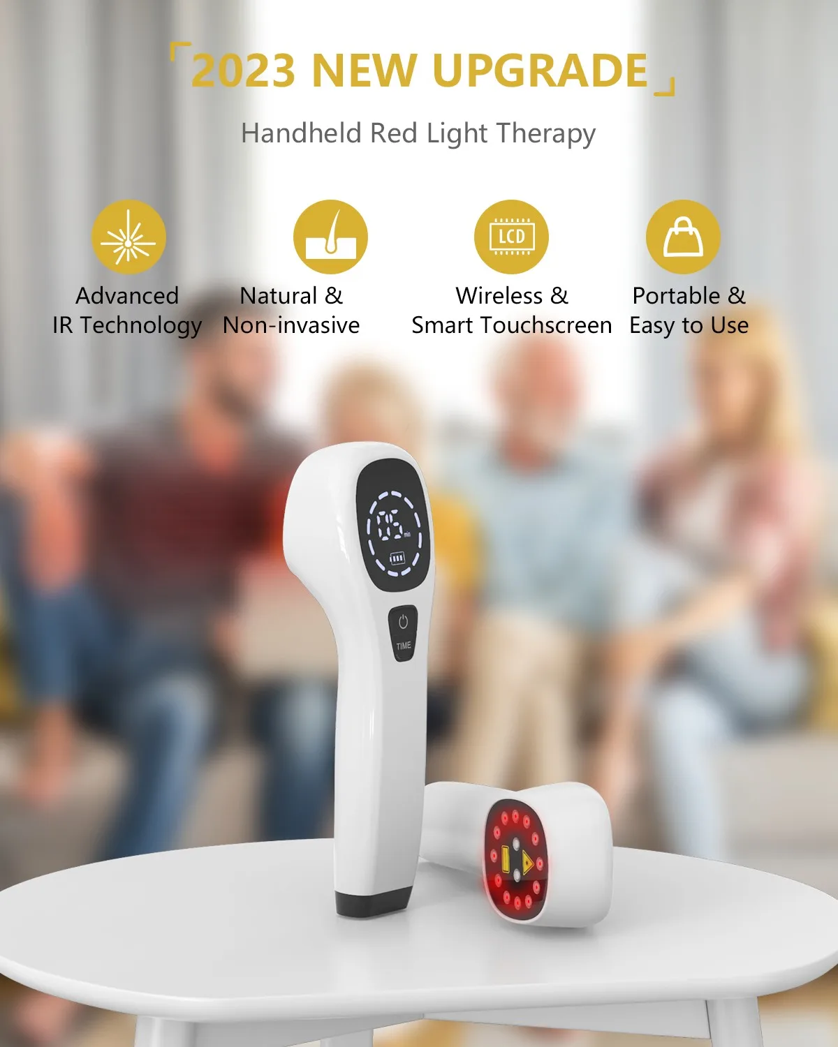 2 x 808 nm kaltes Laser-Therapiegerät zur Schmerzlinderung im Körper, kostenlose Brille, keine Tasche, Phototherapie-Ausrüstung für Arthritis, Tennis, Ellenbogen, Haustier – Detail 3