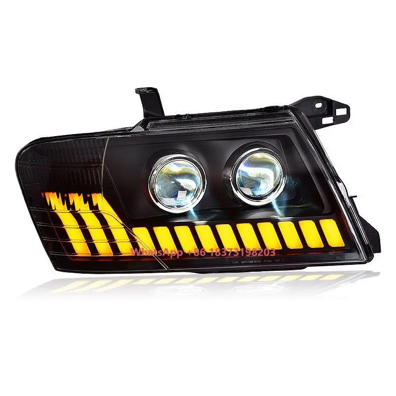 

LED Front Headlights for Pajero V73 V75 V77 Driving Daytime Running Headlamps 2000-2012 ALL LED Projector Lens