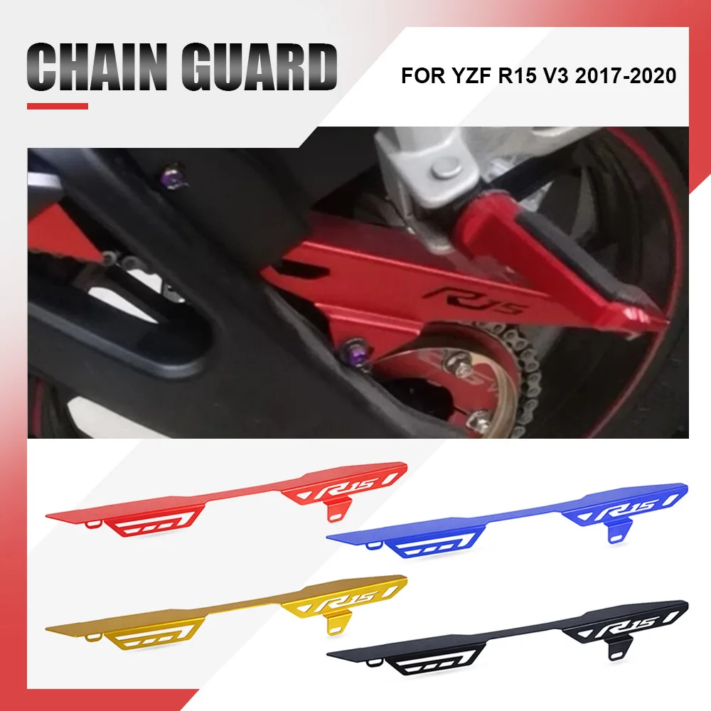 

For Yamaha YZF R15 V3 2017 2018 2019 2020 R15V3 Motorcycle CNC Aluminum Extension Chain Cover Chain Guard Chain Protection Cover