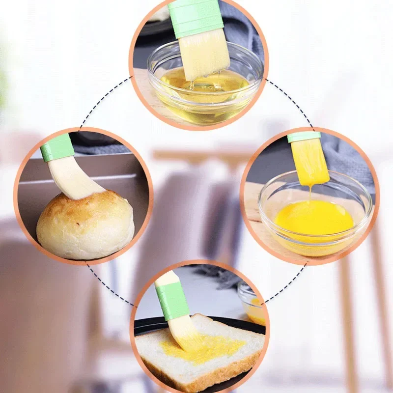 1pcs Nylon Brush Cake Bread Butter Brush Heat Resistant Silicone Basting For Cooking Brush Kitchen Baking Tool Brushes