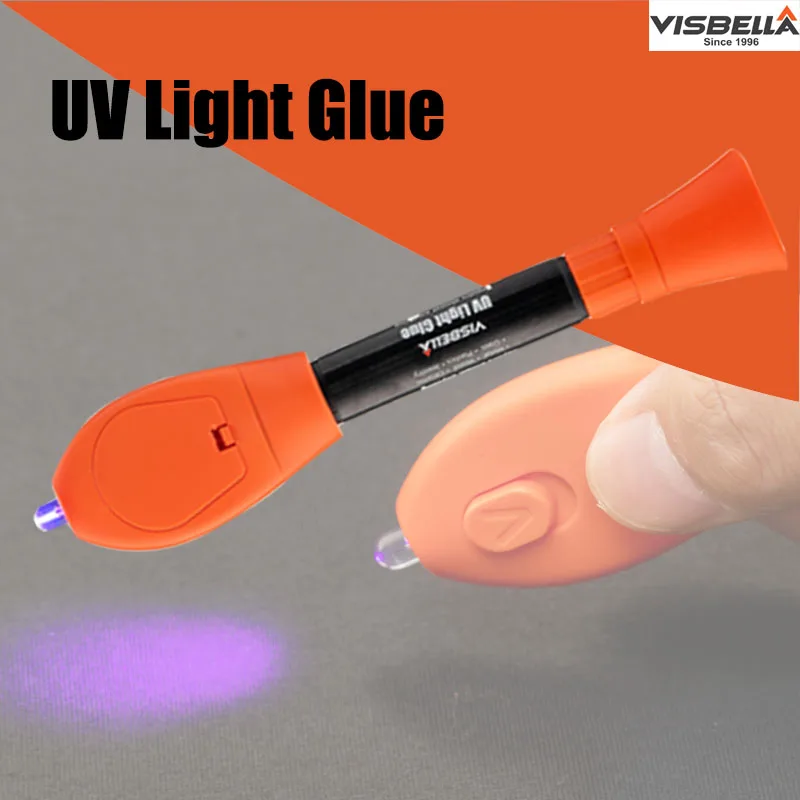 Visbella 5s Versatile UV Light Glue Quick Bonding Broken Glass Durable Repairs Damage Ceramic Items Strong Adhesion for Crafts