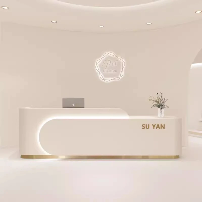 Beauty Salon Reception Desk Beauty Salon Commercial Beautician Reception Counter Bar Office Commercial Aesthetic Home Counter