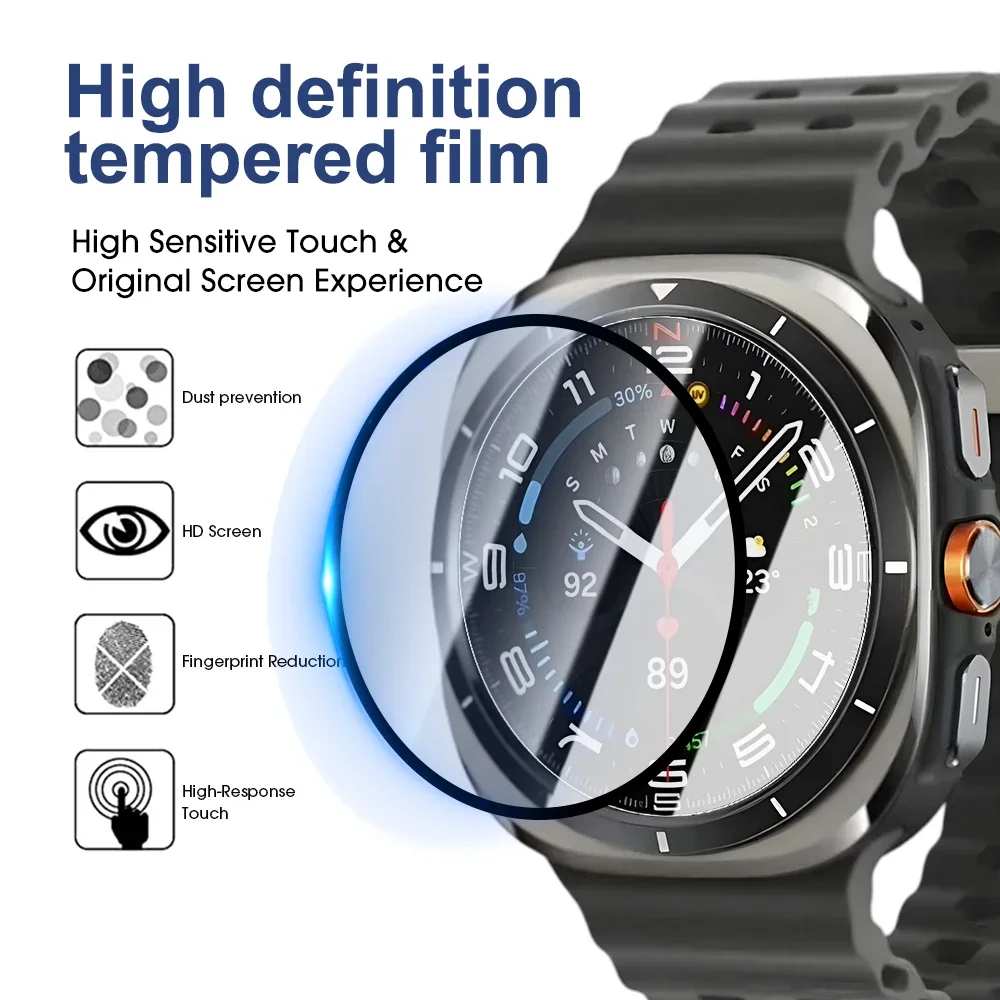 Screen Protector for Samsung Galaxy Watch 7 Ultra 47MM 44MM 40MM 3D Curved Full Coverage Protective Films Not Tempered Glass
