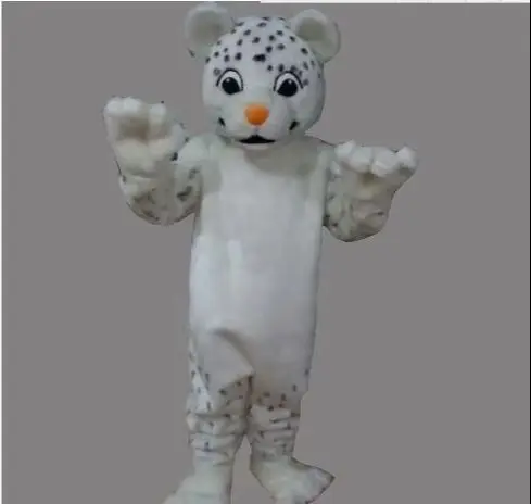 Nowy dorosły śliczny śnieżny lampart kostium maskotka na imprezę świąteczne przebranie kostium maskotka na Halloween uwalnia statek