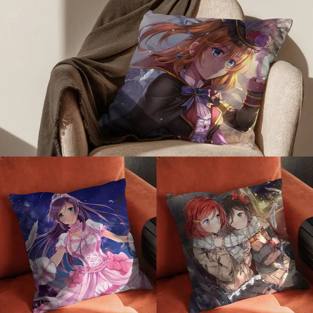 

Anime L-Love Live Pillow Case Pillowcase For Car Pillows 60x60 Cushions Luxury Double Sided Cover Home And Decoration Sofa 30x