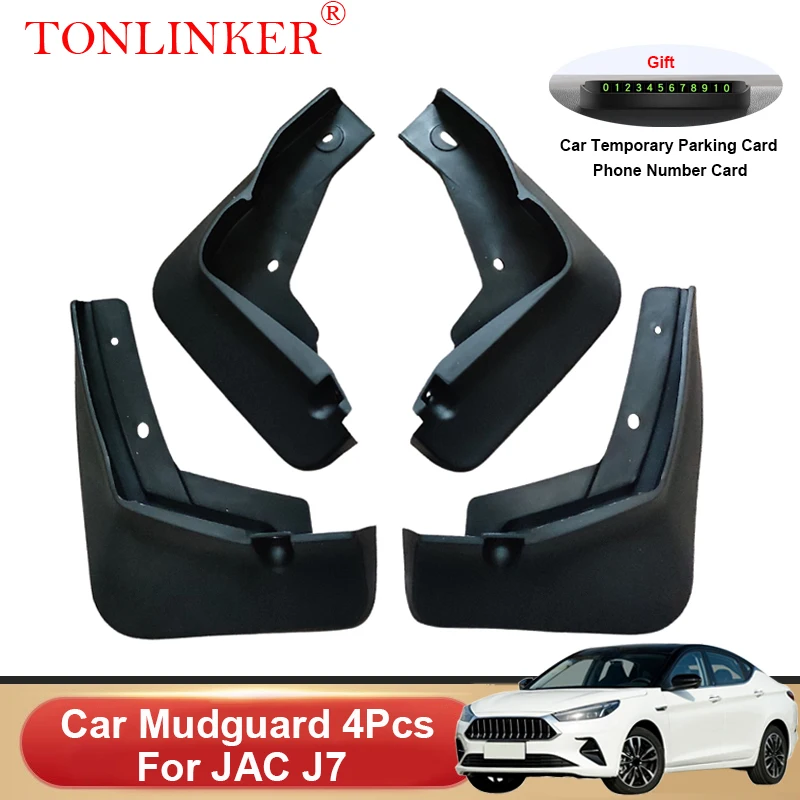 

TONLINKER Car Mudguard For JAC J7 2020 2021 2022 Front Rear Mud Flaps Mudguards Splash Guards Fender Mudflaps 4Pcs Accessories