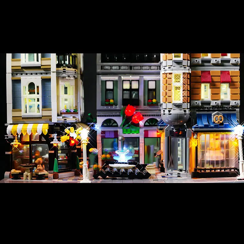 LED-lichtset voor LEGO 10255 montage vierkante lamp ideeën DIY cadeau (exclusief bouwstenen stenen kits sets model)