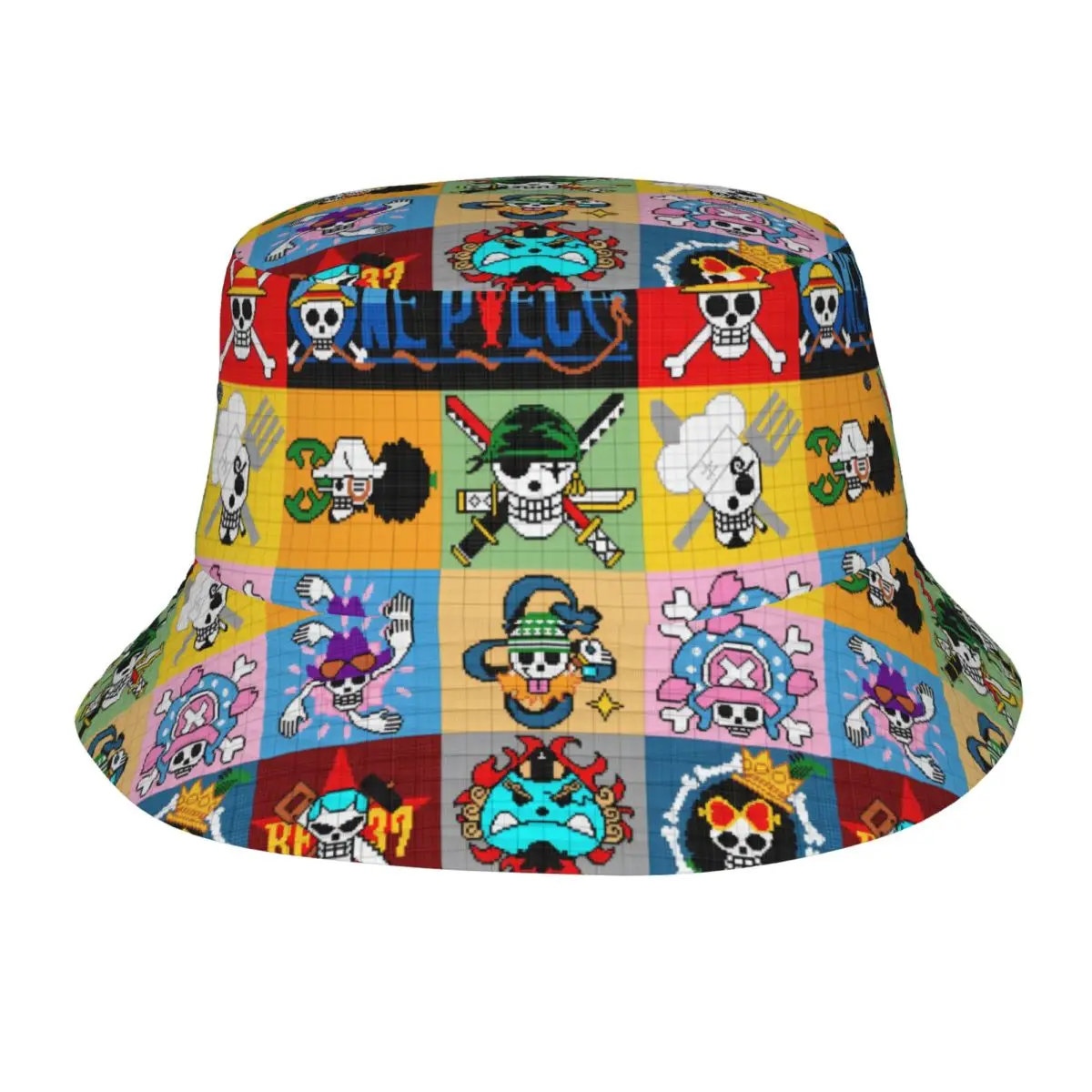

Custom Unisex Anime One P-Pieces Luffy Comic Bucket Hat Summer Travel Beach Comics Hats