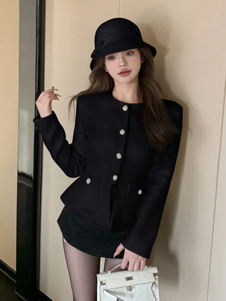 High Quality Small Fragrant 2 Piece Sets Women Outfit Korean Fashion Jacket Coat + Short Sets French Elegant Two Piece Pant Sets