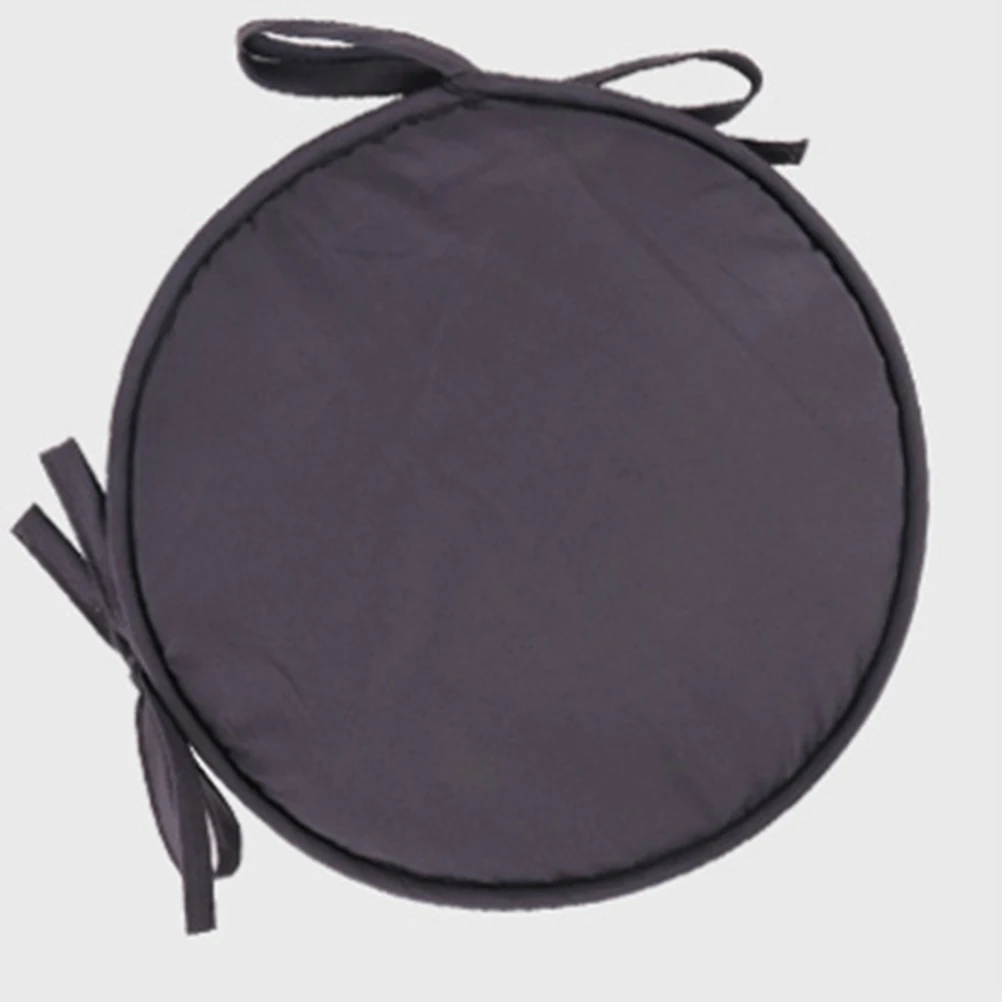 

1pc Thickened Chair Chair Seat Cushion Premium Sponge Round Seat Cushion For Home Office Sofa Bed Car Dark Grey 38Cm