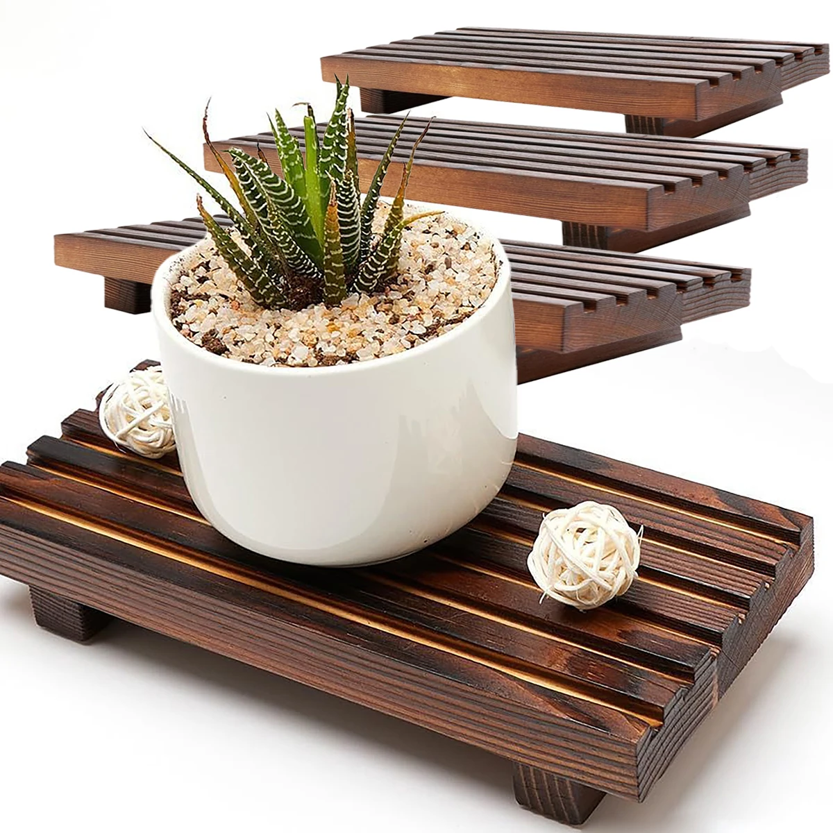 Kitchen Sink Soap Tray for Counter Wooden Risers Stand for Bathroom Decoration Soap Dish Holder Countertop Vanity Tray