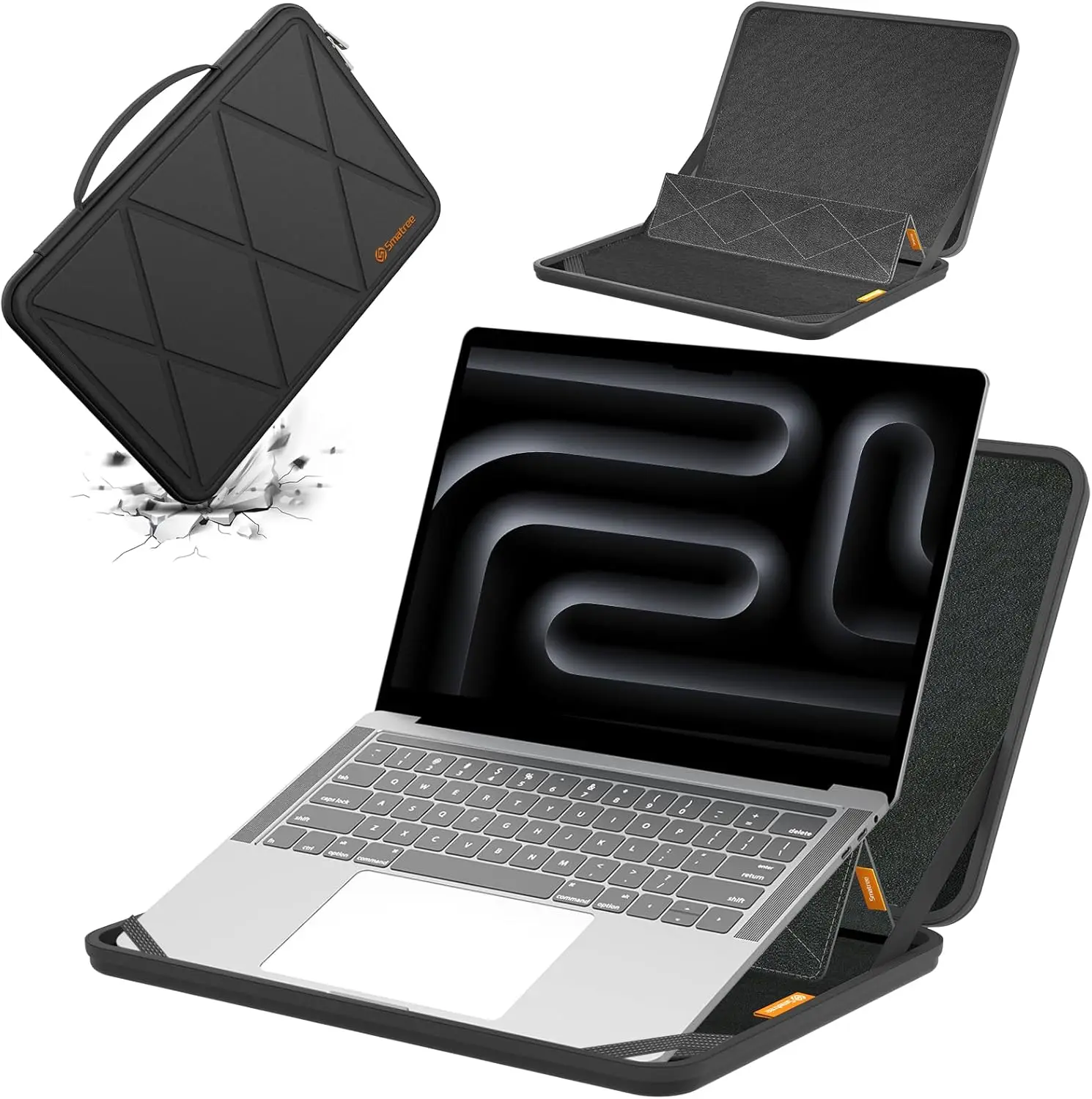 

Laptop Sleeve for 14.2-inch MacBook Pro M4 2024,Laptop Case with Stand, Accessory Pocket, YKK Zipper, Patented Shockproof Design