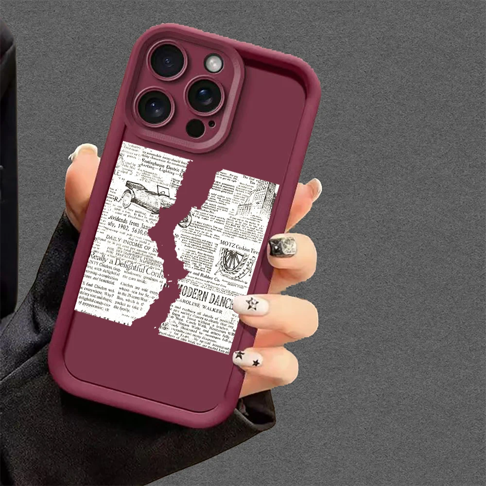 حافظة هاتف من الورق الممزق متوافقة مع سلسلة iPhone 17 Pro Max,17 Air,17 Pro,iPhone17,16Pro Max,16 Pro,16 Plus,15,14,13,12,11