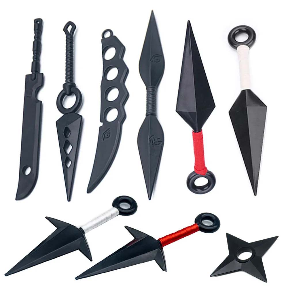 Anime Naruto Accessories Shippuden Cosplay Kunai Props Forehead Weapon Plastic Collection Props Ninja Darts Model Toy Kids Gift