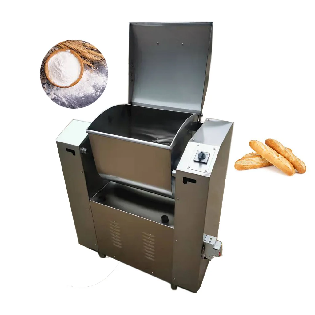 400kg/hour Flour Mixer Bread Pizza Spiral Dough Mixer Kitchen HJ-DM50KG Dough Kneading Machine