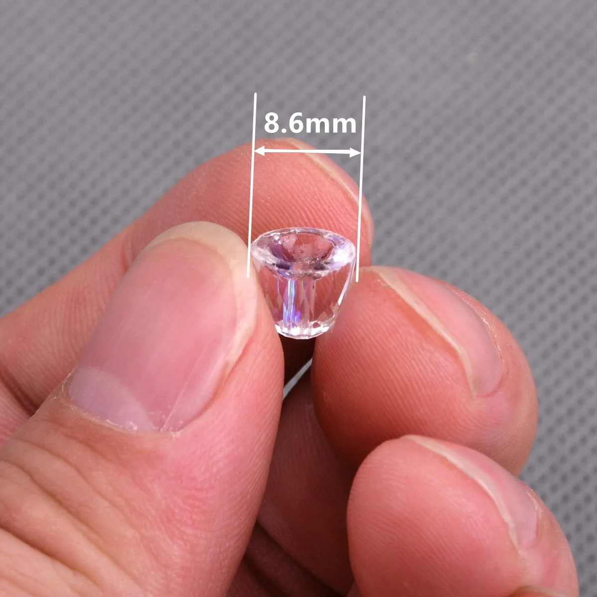 10 stücke Glocken form 8,6x7,4mm klar ab Mondlicht facettiert Kristallglas lose Perlen für Schmuck machen DIY Handwerk Ergebnisse – Detail 3