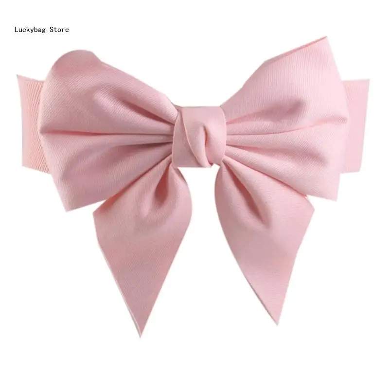 Tất Cả Trận Đấu Nữ Bowtie Hình Thắt Lưng Nữ Dây Đeo Ánh Sáng Sang Trọng Cá Tính Kim Loại Khóa Chụp Đàn Hồi Thắt Lưng Cho Nữ áo