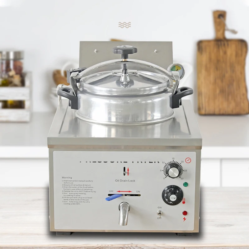 Constant Temperature Food Oven Fryer YXDT-16 Desktop Single Cylinder Fryer 220V/3000W Electric Pressure Fryer