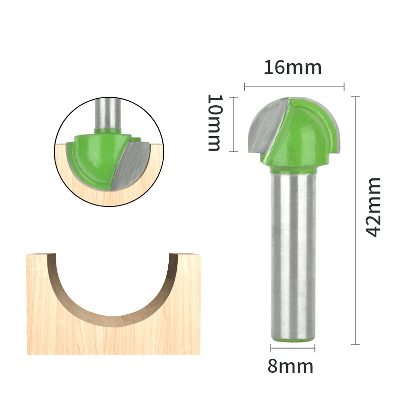 YUSUN 8MM Shank Cove Box Bit Router Bit Woodworking Milling Cutter For Wood Bit Face Mill Carbide Cutter End Mill