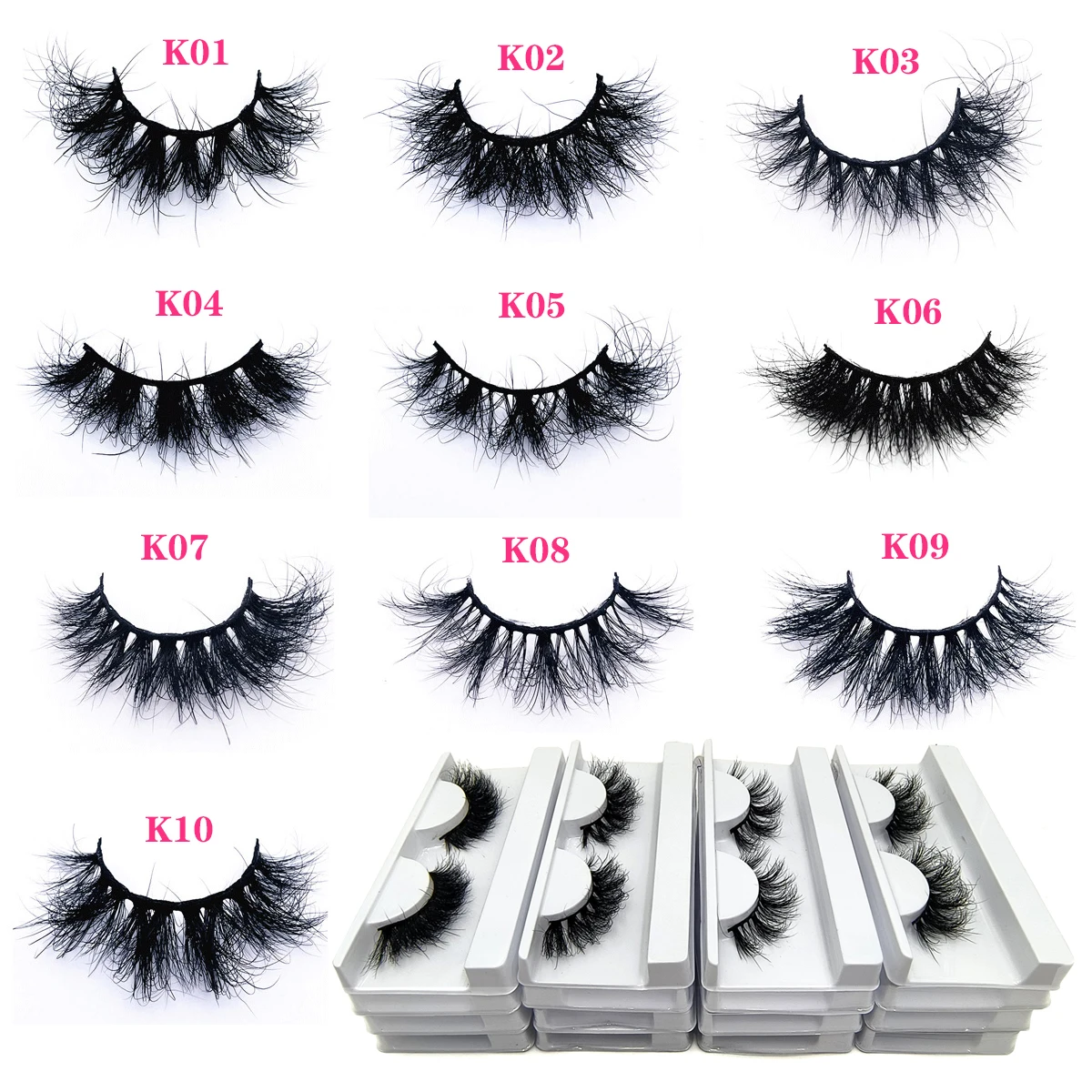 Mink Lashes Wholesale 5/10/20 Pairs Fluffy Real Mink Hair Natural Eyelashes Wholesale Short Wispy Mink Eyelashes Bulk