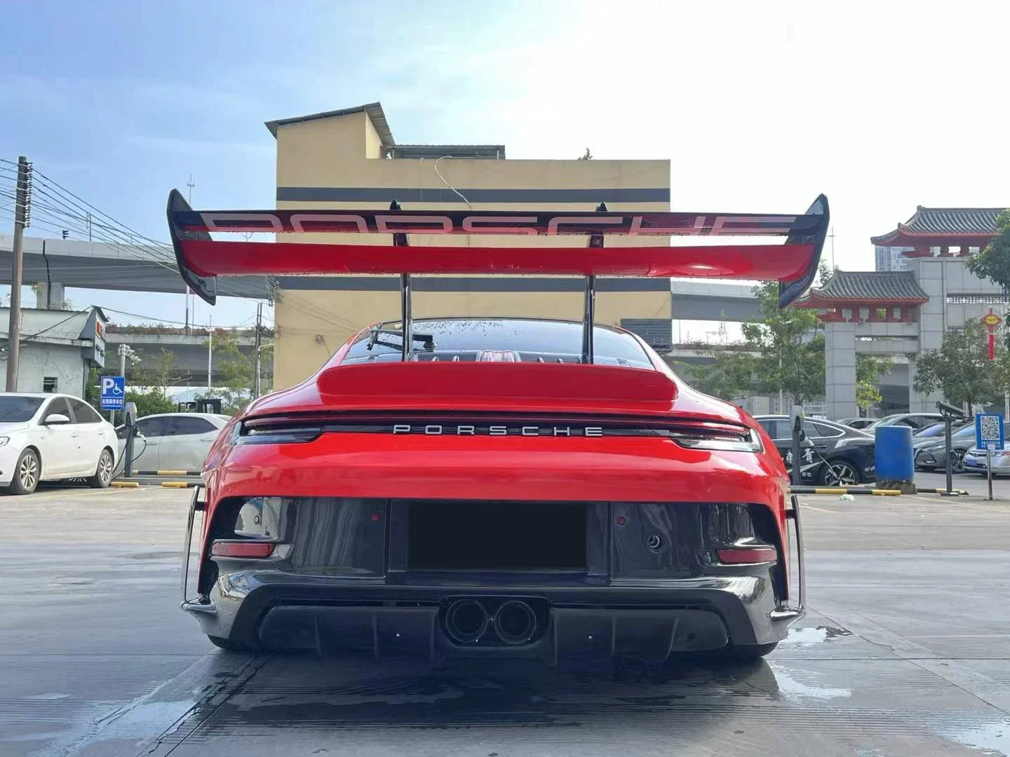 طقم هيكل GT3RS لبورشه 911 992 ترقية GT3RS أطقم هيكل من ألياف الكربون الجافة مصدات السيارة جودة عالية