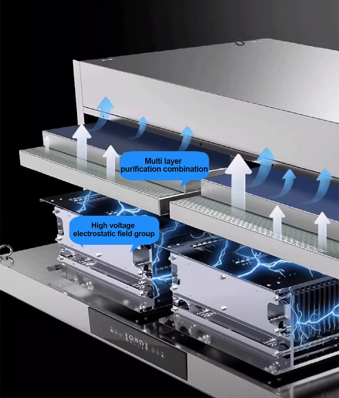 Customized OEM 201/304 Stainless Steel Commercial Kitchen Range Hood CE/ISO Certified Ventilation Smart Ductless Range Hood
