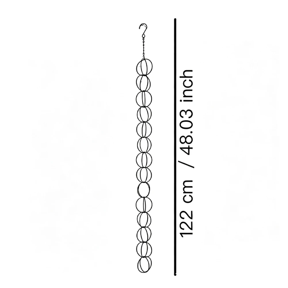 Functional Rainwater Chain for Outdoor Drainage Systems in For Gardens Porches and Courtyard Water Management Projects