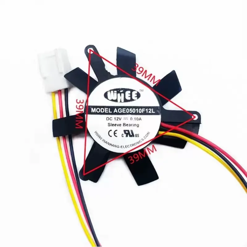 for AGE05010F12L New Rotor Diameter 47mm Hole Spacing 39mm 12V