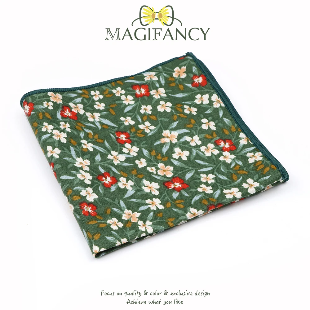 جديد 26 ألوان جودة الأزهار الكرتون 23 سنتيمتر Hankie 100% القطن الرجال الزفاف عادية حفلة التعادل مطابقة جيب مربع هدية الإكسسوار #6