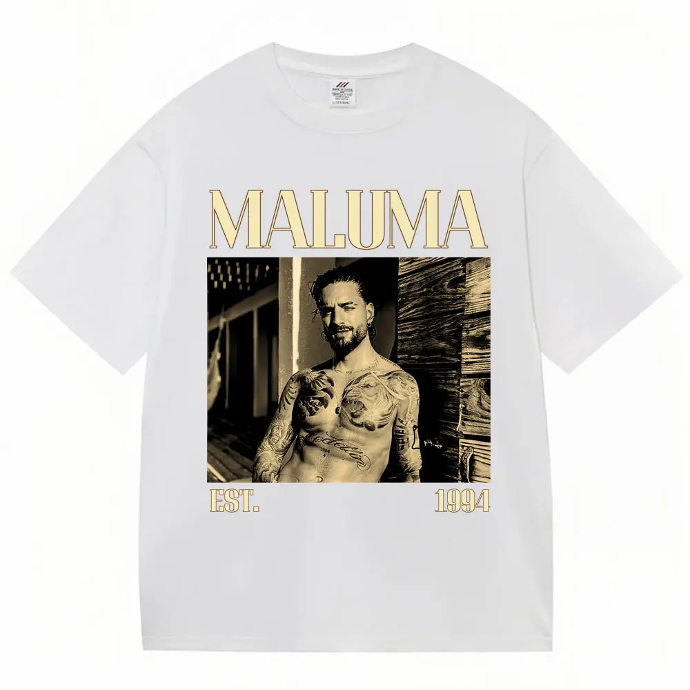 Rapper MALUMA Graphic T Shirts Men\'s Hip Hop Vintage Style Short Sleeve Fashion Gothic Oversized Cotton T-shirt Streetwear Male