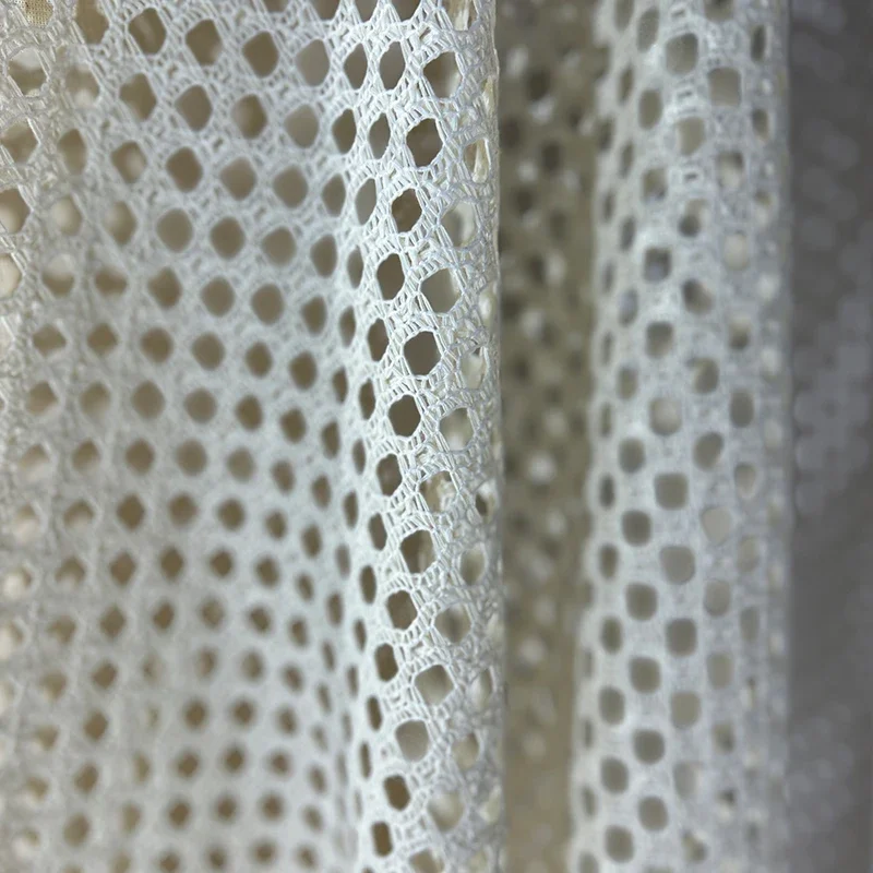 Circular Woven Hollow Fabric Transparent Lace Creative Handmade Mesh Clothing Designer Diy Sewing By The Meter Wholesale Cloth