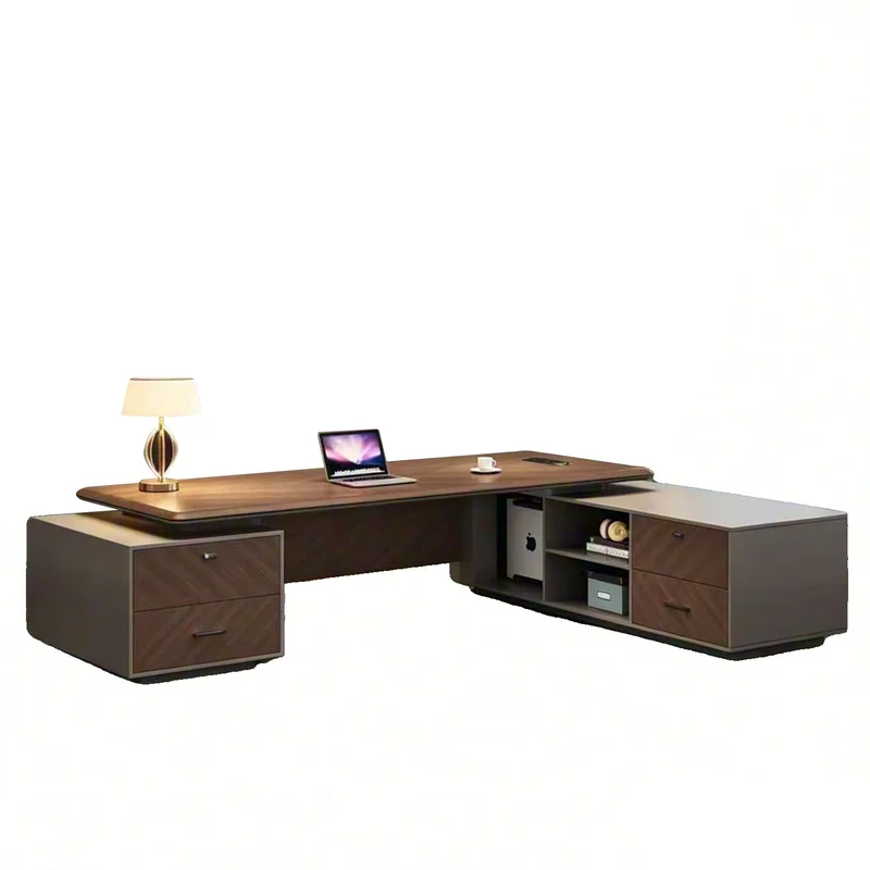 Chairman Office Luxury Thermoformed Executive Desk Modern Premium Boss Manager Table Spacious Sturdy & Stylish for Office Use