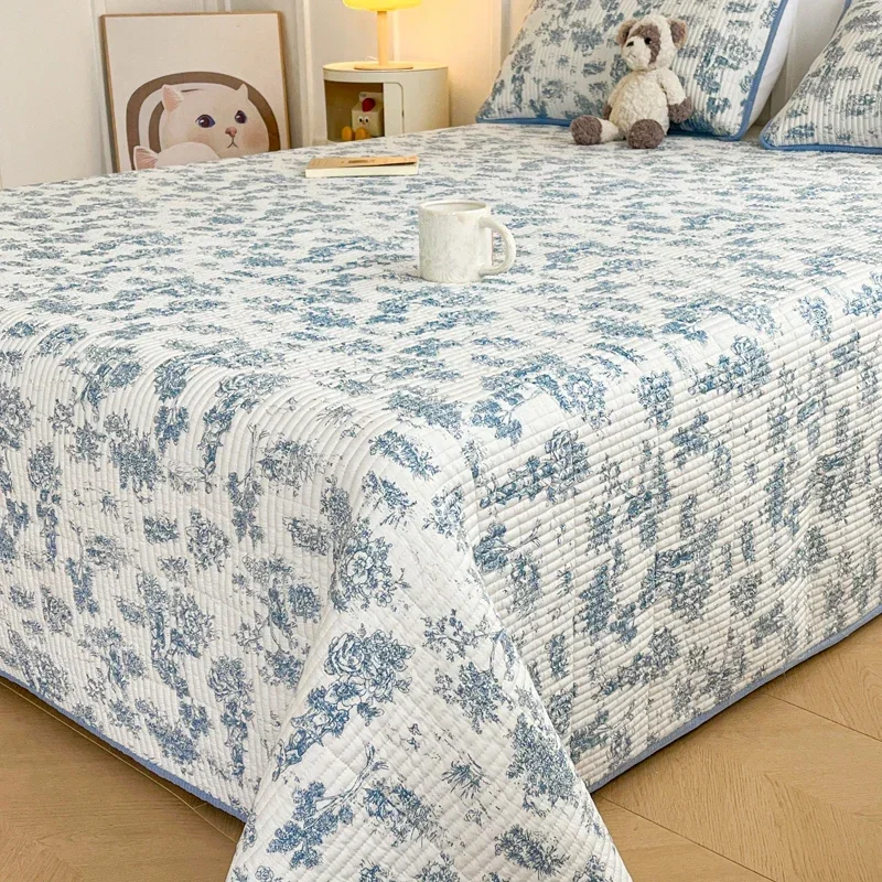 Skin-friendly Bed Cover Printed Bedspread Double Side Design Blanket Home Bedsheet Soft Bedspreads cubrecama (No Pillowcase)