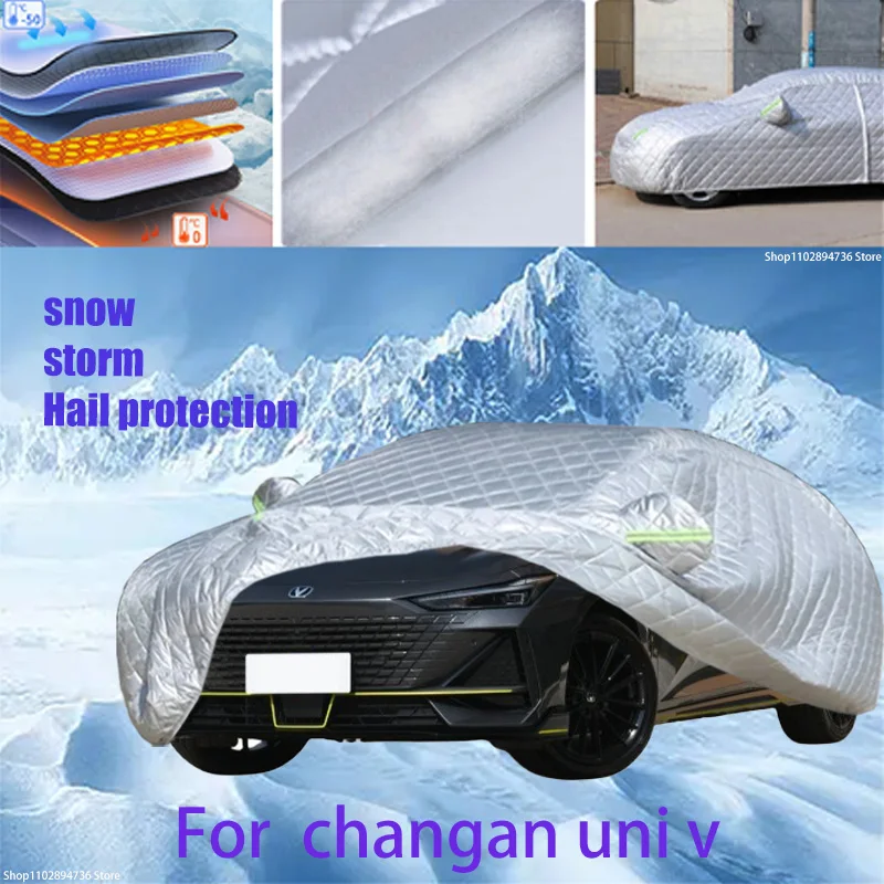 

For changan uni v Outdoor Cotton Thickened Awning For Car Anti Hail Protection Snow Covers Sunshade Waterproof Dustproof